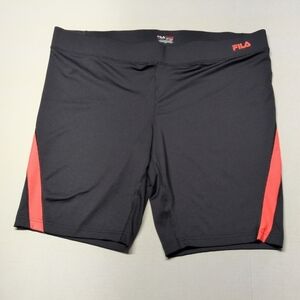 Fila Black and Red Athletic Shorts